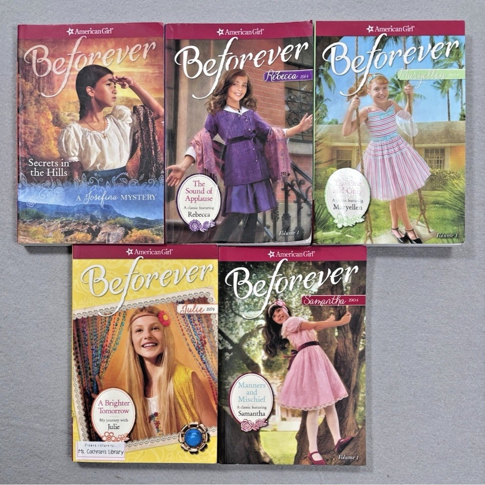 American Girl Doll Beforever Girl Of The Year Books Lot of 5 Samantha Julie +++